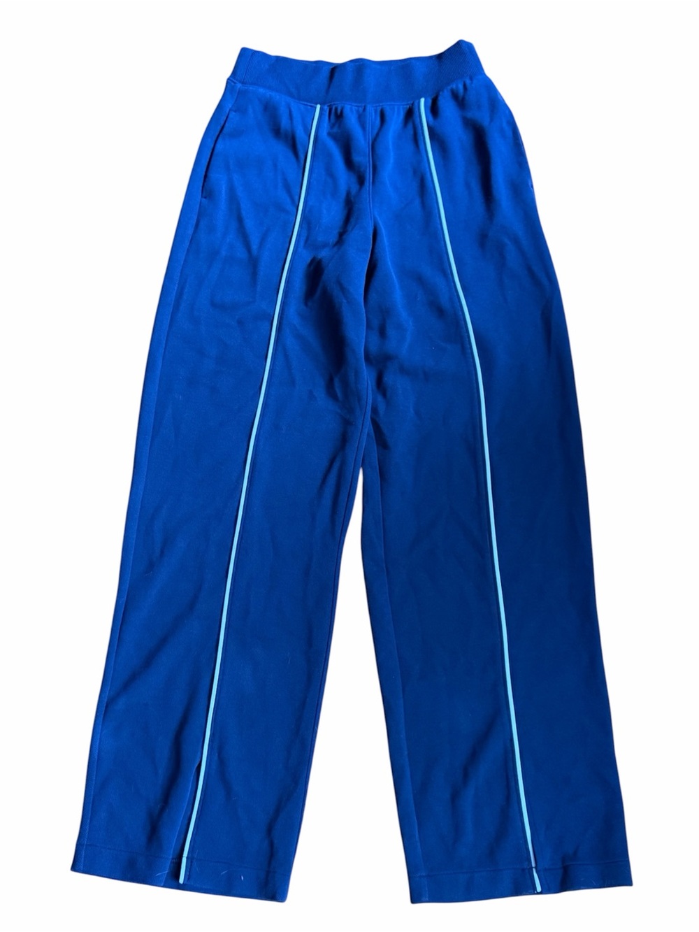 SPANX Navy Wide Leg Track Pants      Size Small